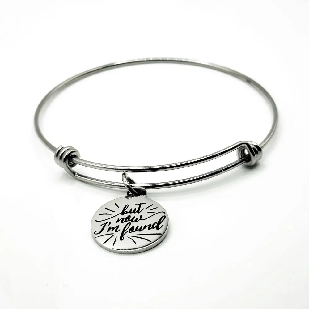 Luke 15 24 But Now I’m Found Bracelet Stainless Steel Faith Bracelet Christian Gift Expanding Bangle Jewelry - Bracelets