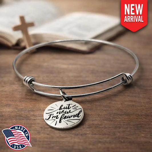 Luke 15 24 But Now I’m Found Bracelet Stainless Steel Faith Bracelet Christian Gift Expanding Bangle Jewelry - Bracelets