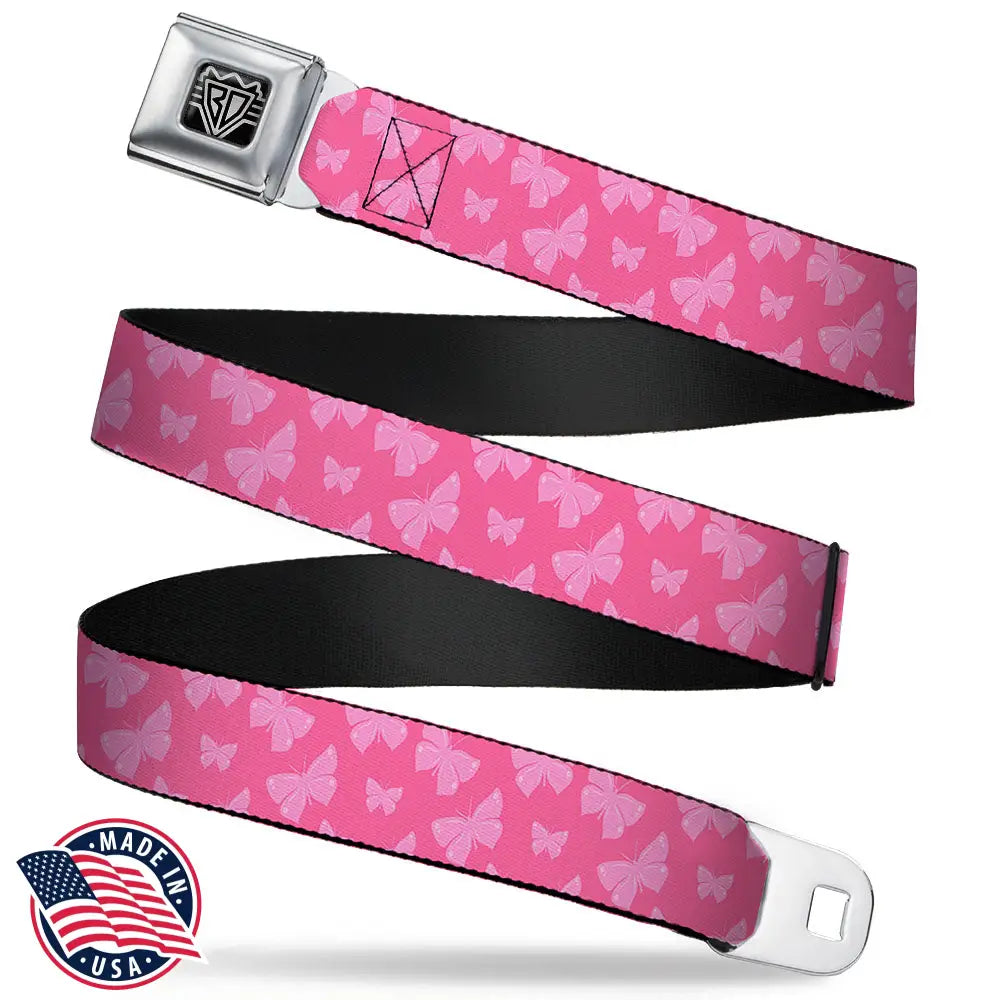 Butterflies - Pink Seatbelt Belts