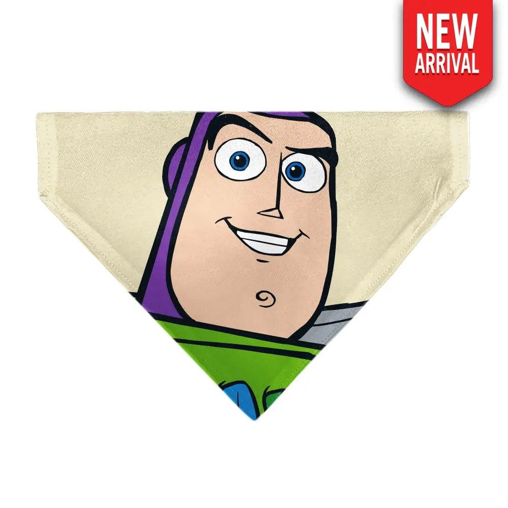 Pet Bandana - Toy Story Buzz Lightyear Face Close-Up Beige Pet Bandanas