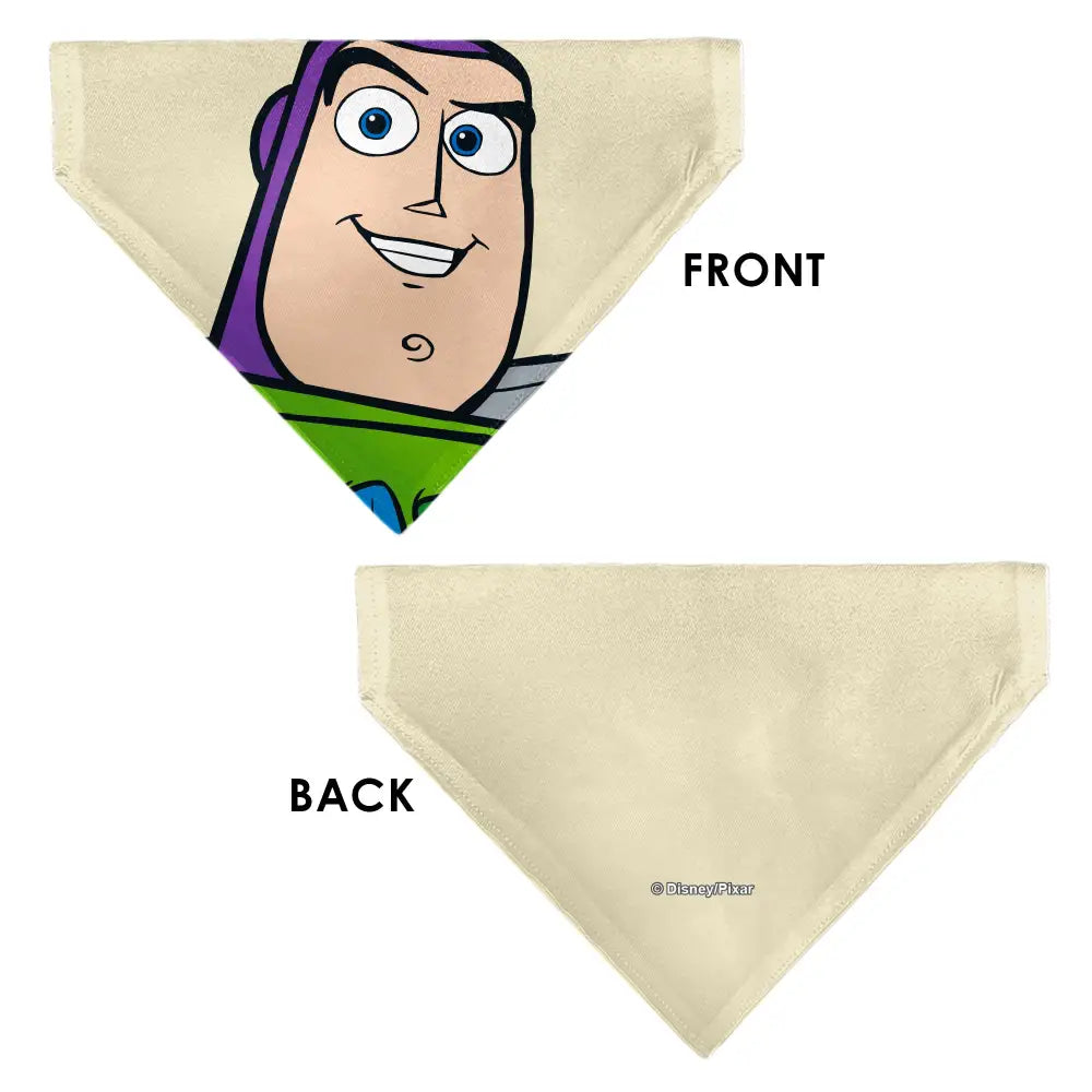 Pet Bandana - Toy Story Buzz Lightyear Face Close-Up Beige Pet Bandanas