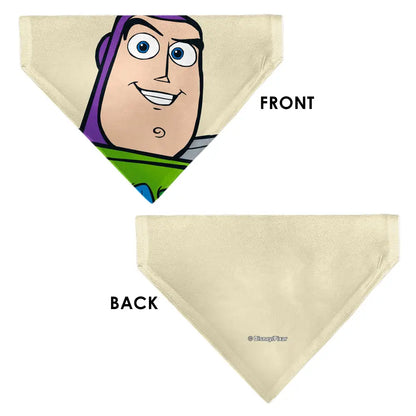 Pet Bandana - Toy Story Buzz Lightyear Face Close-Up Beige Pet Bandanas