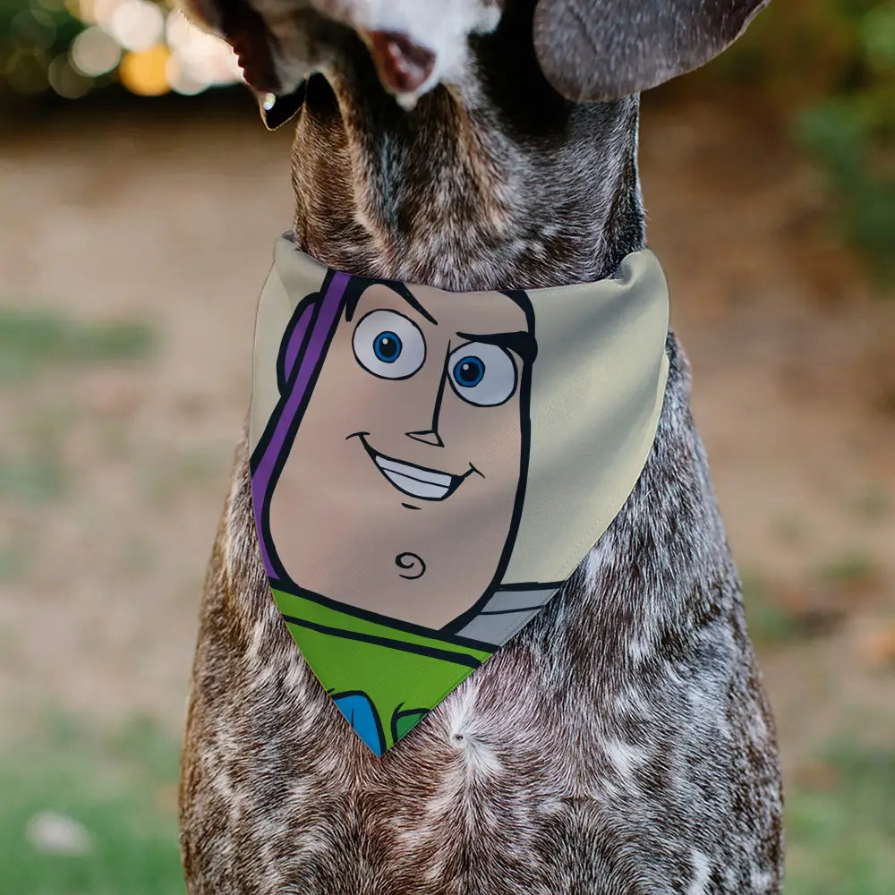 Pet Bandana - Toy Story Buzz Lightyear Face Close-Up Beige Pet Bandanas
