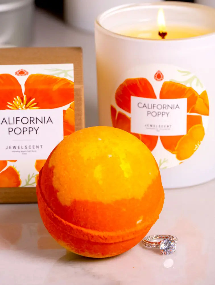 California Poppy 10oz Mystery Jewelry Bath Bomb - Bath Bomb
