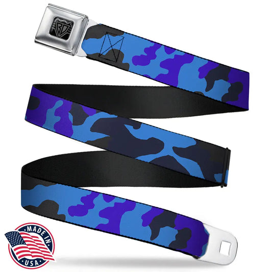 Camo - Blue Seatbelt Belts