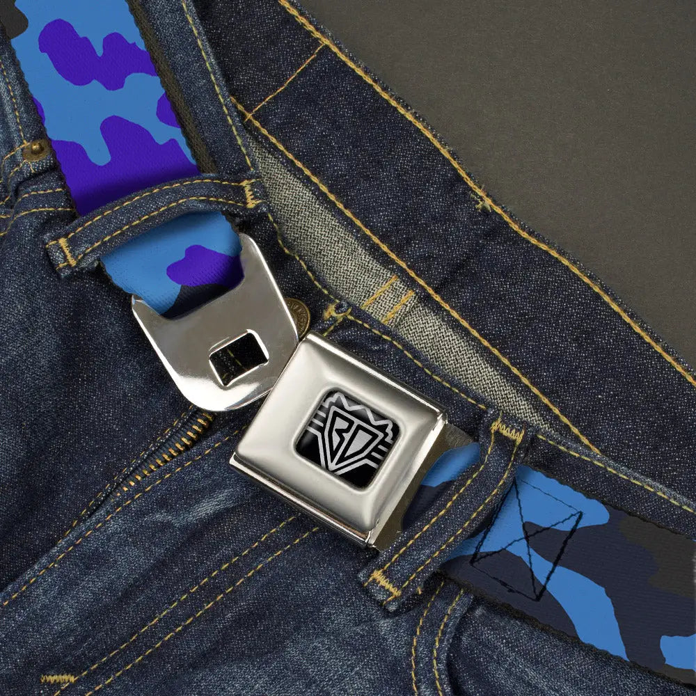 Camo - Blue Seatbelt Belts