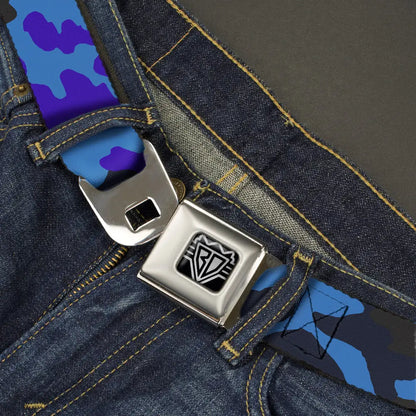Camo - Blue Seatbelt Belts