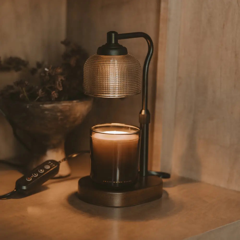 Candle Warmer Lamp with Wood Base - Candle Warmer