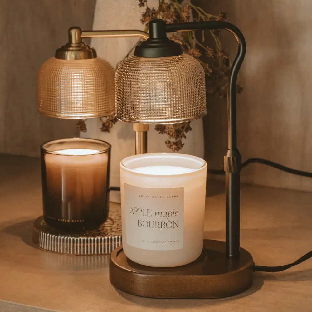 Candle Warmer Lamp with Wood Base - Candle Warmer