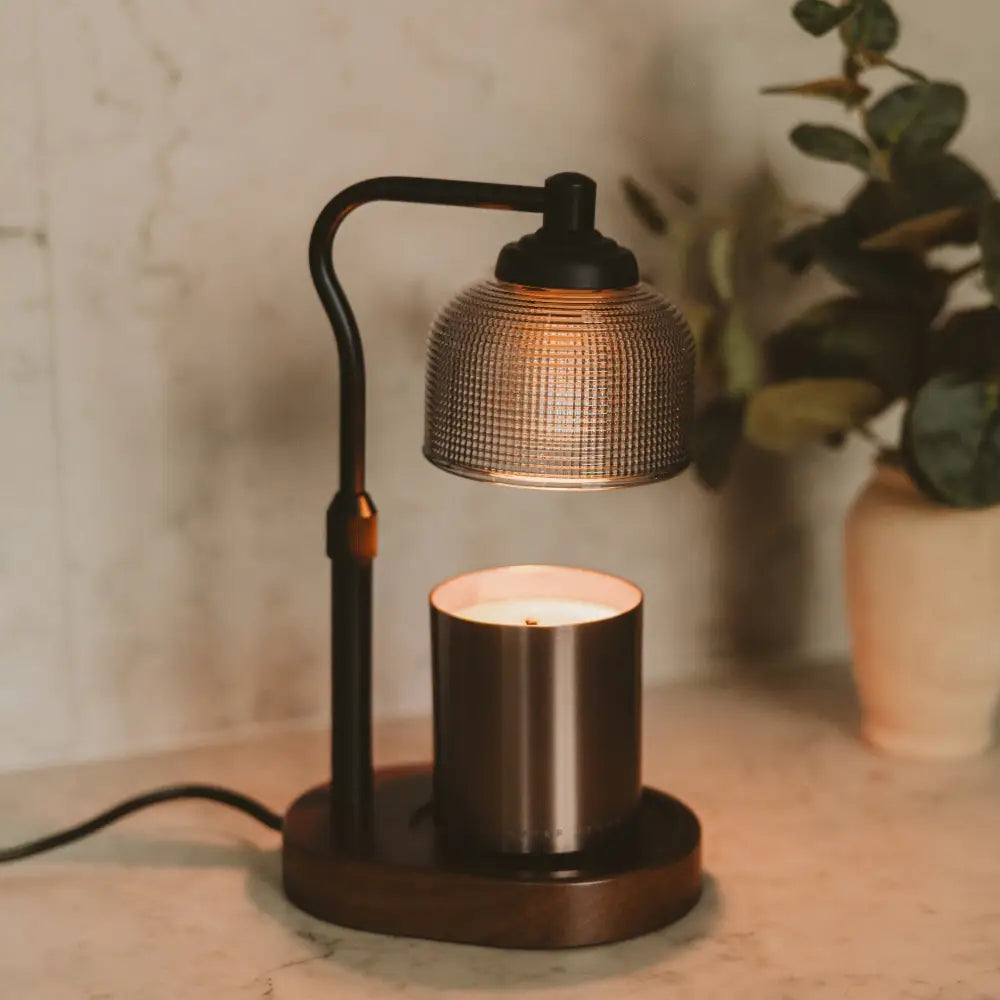 Candle Warmer Lamp with Wood Base - Candle Warmer