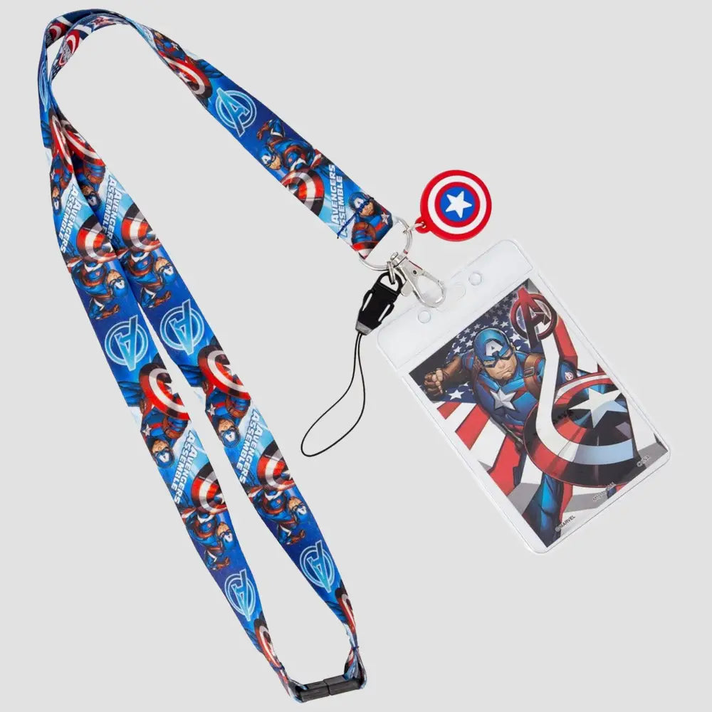 Captain America (Marvel) Avengers Double-Sided Breakaway Lanyard Lanyards