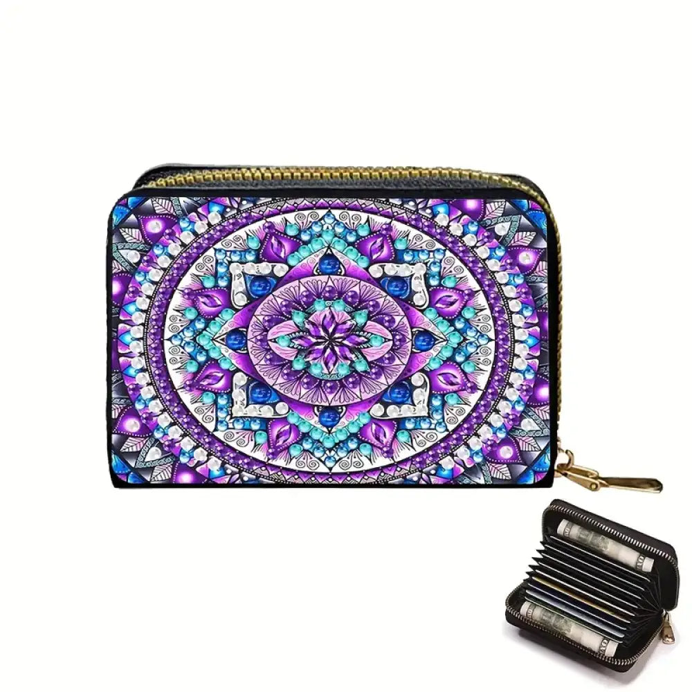 Card Wallet Diamond Painting Kit - Purple Mandala - Art & Craft Kits