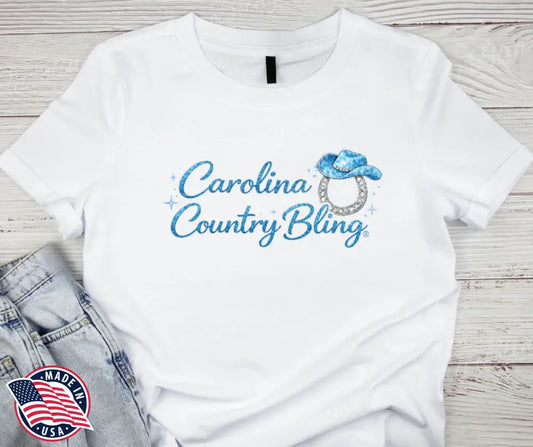Carolina Country Bling - Blue Small / Short Shirt