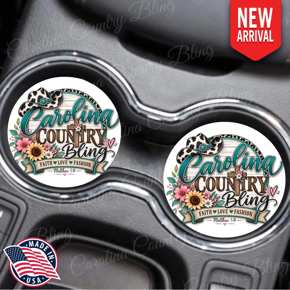 Carolina Country Bling – Car Coasters - Car Coaster