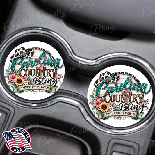 Carolina Country Bling – Car Coasters - Car Coaster