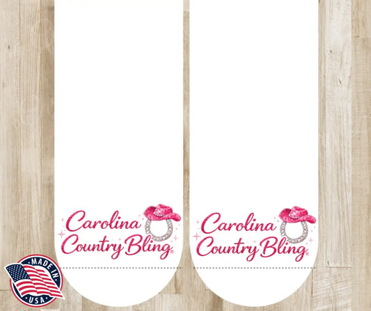 Carolina Country Bling - Pink Socks