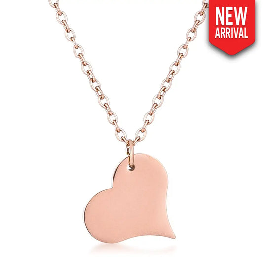 Rose Goldtone Heart Pendant - Pendants