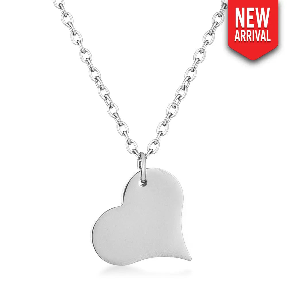Silvertone Heart Pendant - Pendants