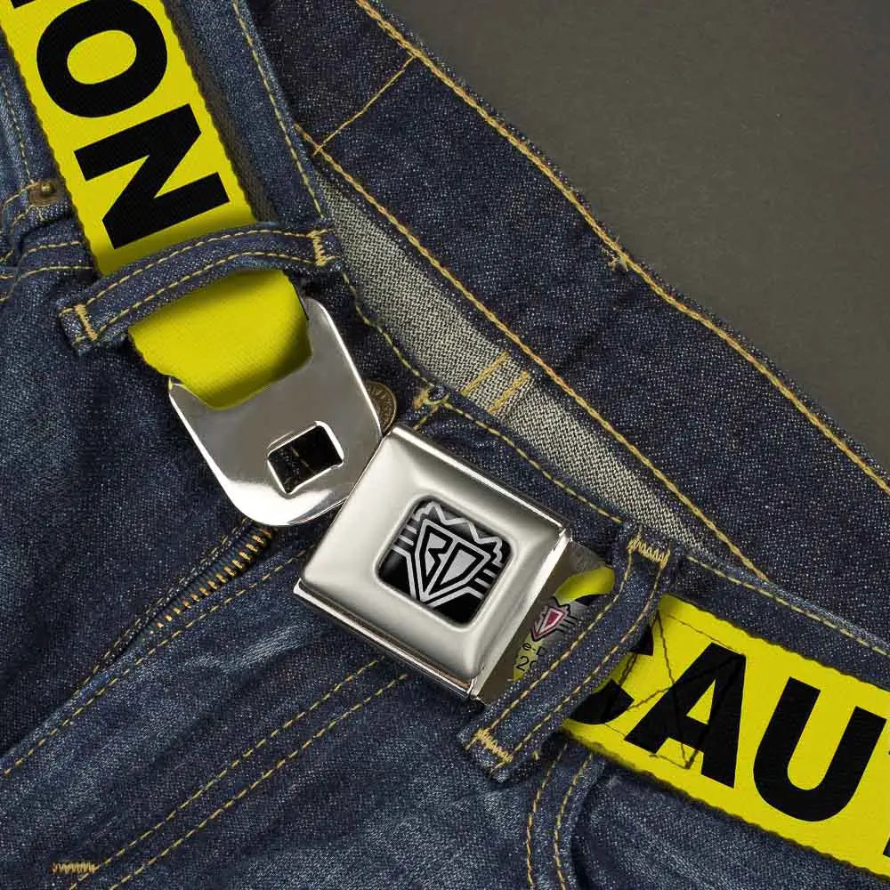 CAUTION - Yellow Seatbelt Belts