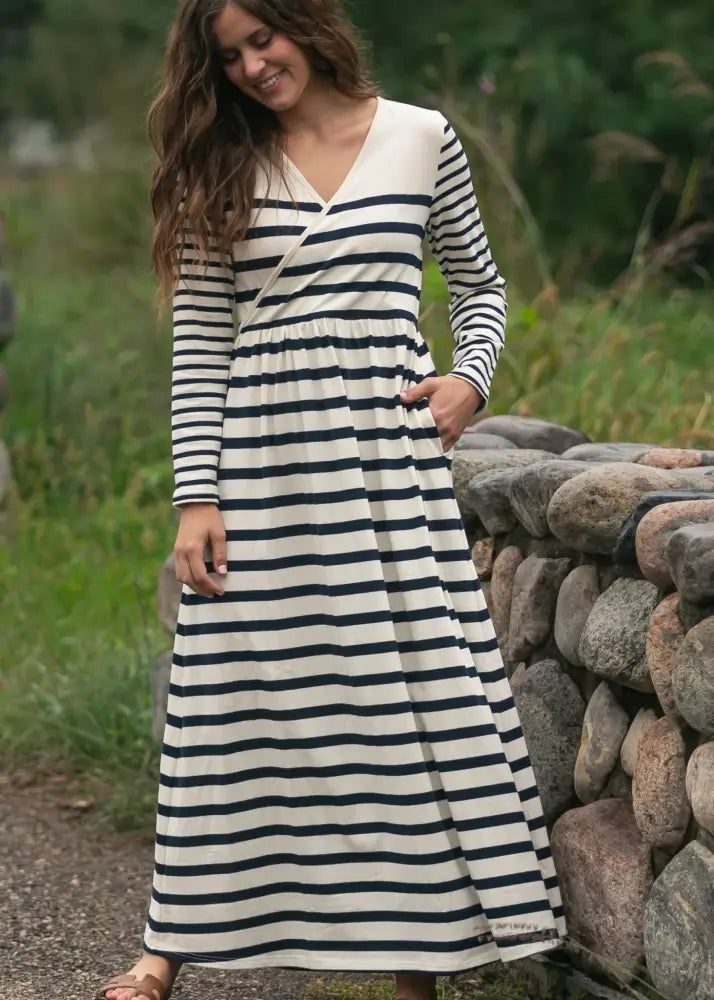 Celeste Striped Knit Maxi Dress - FINAL SALE - IC Dresses