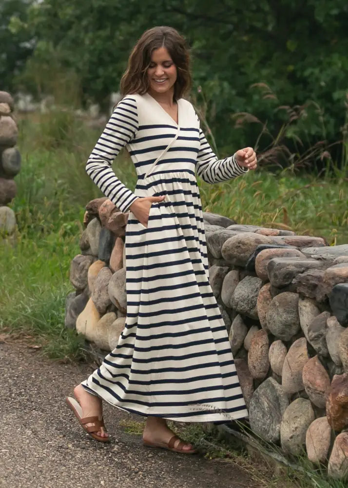 Celeste Striped Knit Maxi Dress - FINAL SALE - IC Dresses