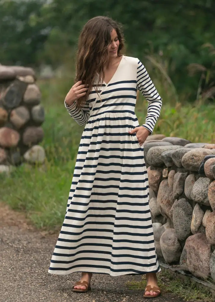 Celeste Striped Knit Maxi Dress - FINAL SALE - IC Dresses