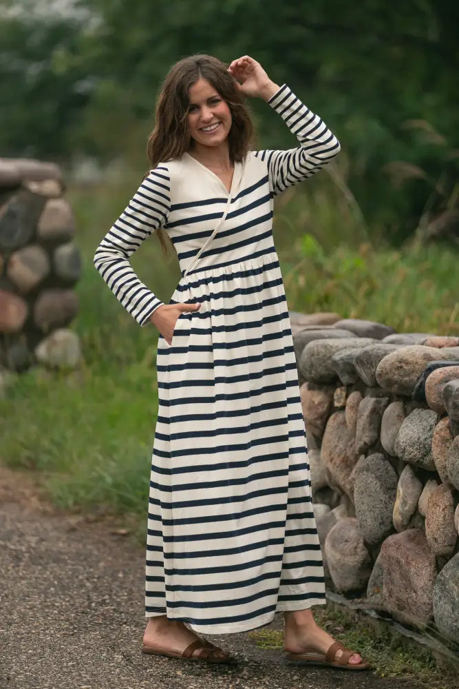 Celeste Striped Knit Maxi Dress - FINAL SALE - IC Dresses