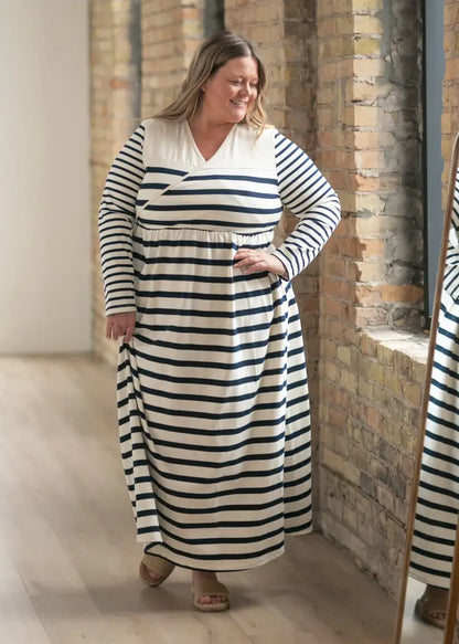 Celeste Striped Knit Maxi Dress - FINAL SALE - IC Dresses