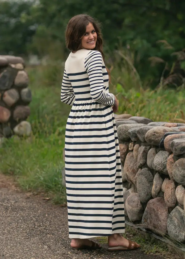 Celeste Striped Knit Maxi Dress - FINAL SALE - IC Dresses