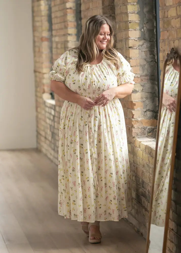 Celine Puff Sleeve Floral Maxi Dress IC Dresses