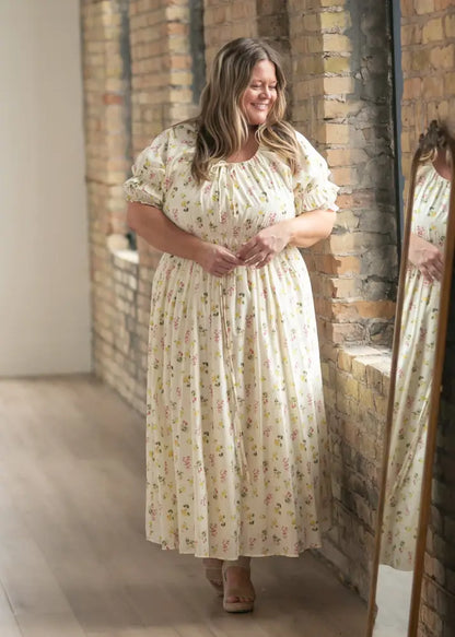 Celine Puff Sleeve Floral Maxi Dress IC Dresses