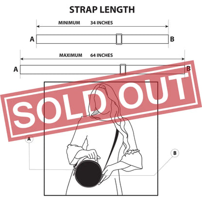 Peanuts Vegan Leather Round Crossbody Bag with Adjustable Straps Charlie Brown Smiling Face Character Close Up