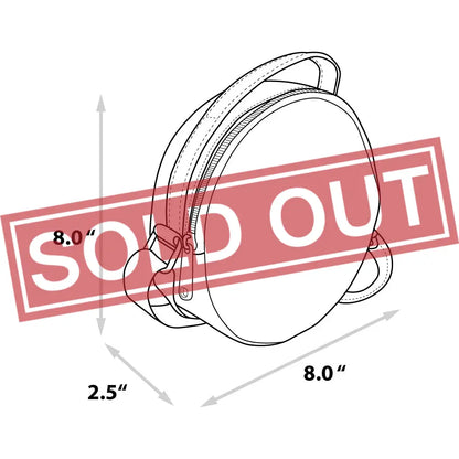 Peanuts Vegan Leather Round Crossbody Bag with Adjustable Straps Charlie Brown Smiling Face Character Close Up