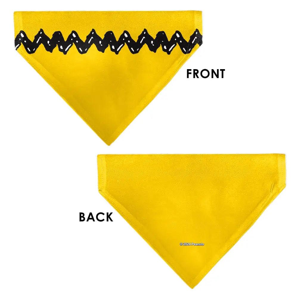 Pet Bandana - Peanuts Charlie Brown Zig Zag Stripe Yellow/Black Pet Bandanas