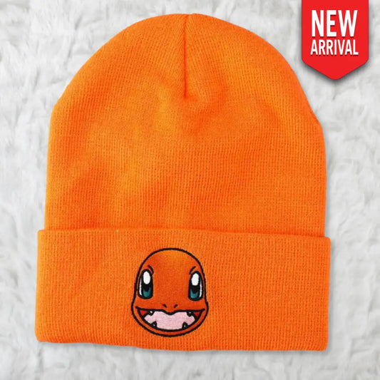 Charmander (Pokémon) Embroidered Cuff Beanie Hat Hats