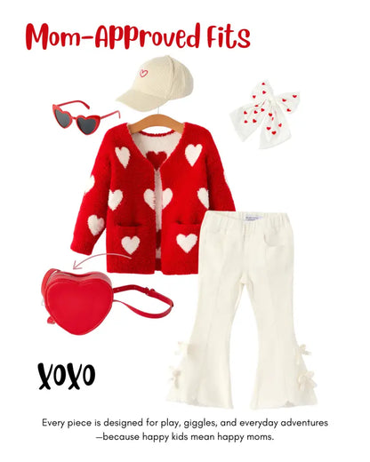 Charming White Denim Pants with Cute Bows - Jeans