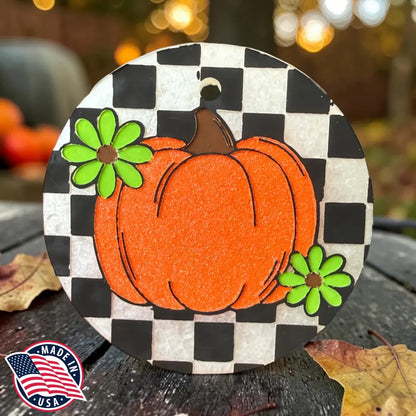 Checkered Pumpkin Freshie