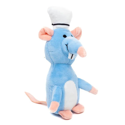 Dog Toy Squeaker Plush - Ratatouille Chef Remy Rat Full Body Pose Dog Toy Squeaky Plush