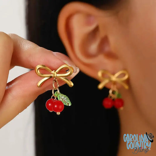 Cherry Blooms – Red Earrings