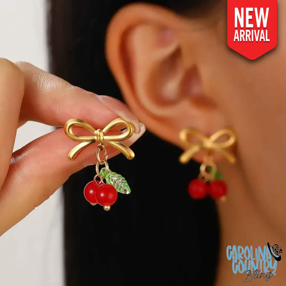 Cherry Blooms – Red Earrings