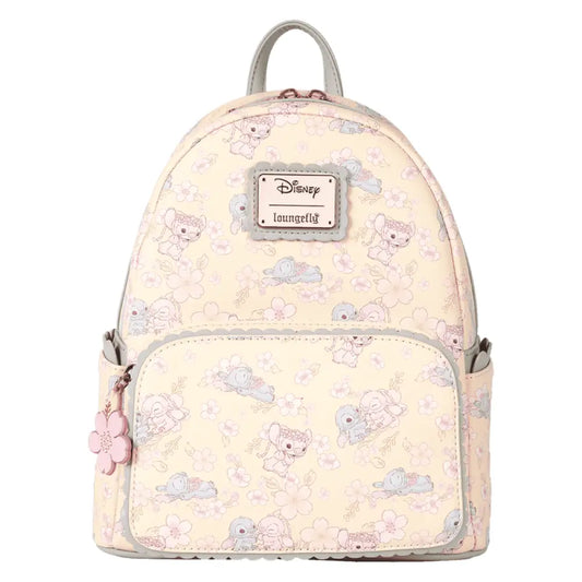 Loungefly Disney Stitch & Angel Cherry Blossom All-Over Print Mini Backpack Bags & Wallets