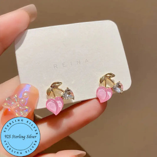 Cherry Bomb – Pink Earrings