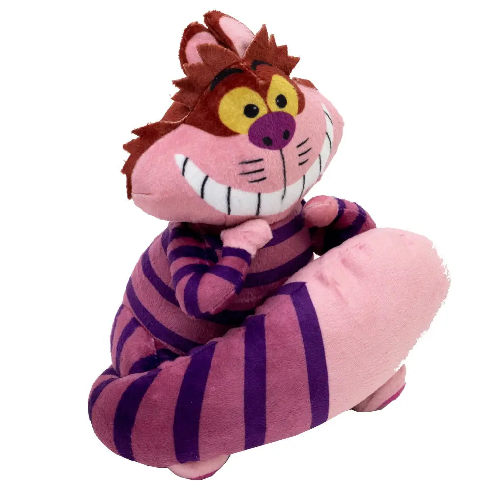 Dog Toy Squeaker Plush - Alice in Wonderland Cheshire Cat Sitting Full Body Pose Dog Toy Squeaky Plush