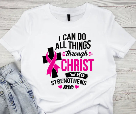 Christ Strengthens Me - Pink Shirt