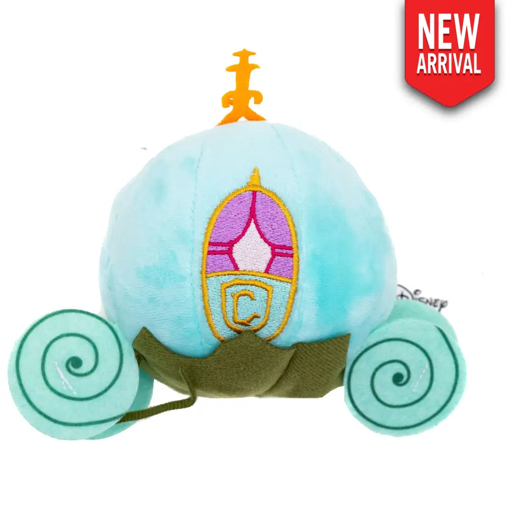 Dog Toy Squeaker Plush - Cinderella Pumpkin Carriage Light Blue Dog Toy Squeaky Plush