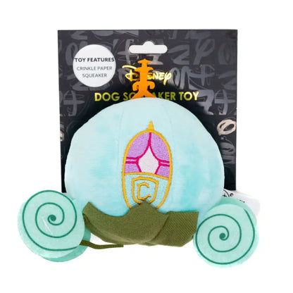 Dog Toy Squeaker Plush - Cinderella Pumpkin Carriage Light Blue Dog Toy Squeaky Plush
