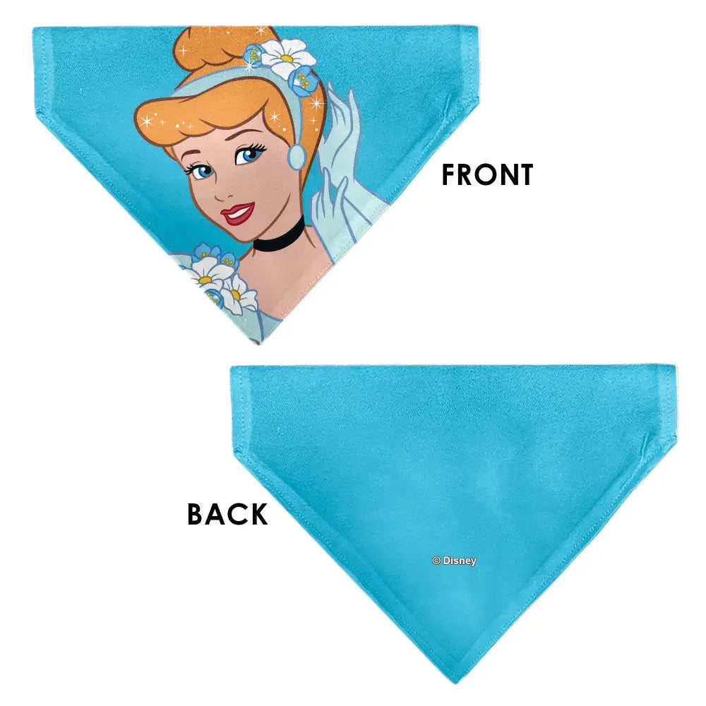 Pet Bandana - Cinderella Face Pose Close-Up Blues - Pet Bandanas