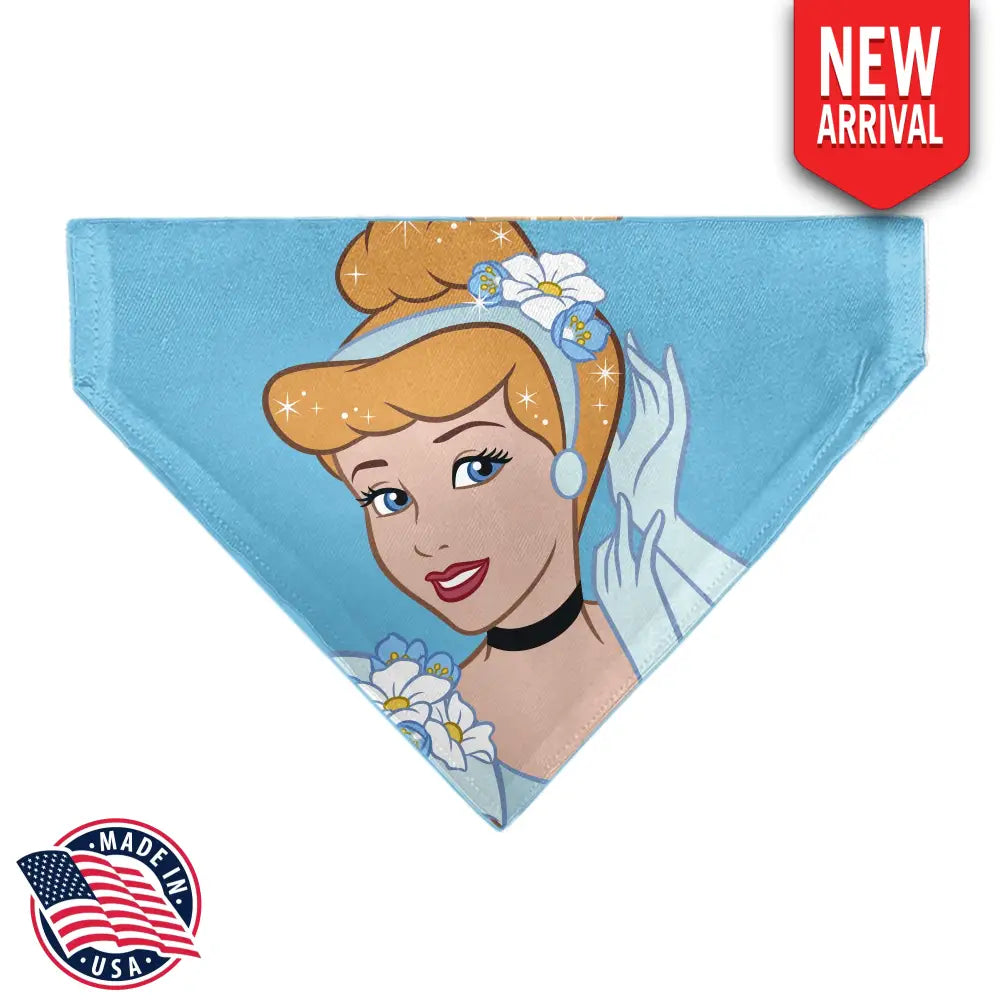 Pet Bandana - Cinderella Face Pose Close-Up Blues - Pet Bandanas