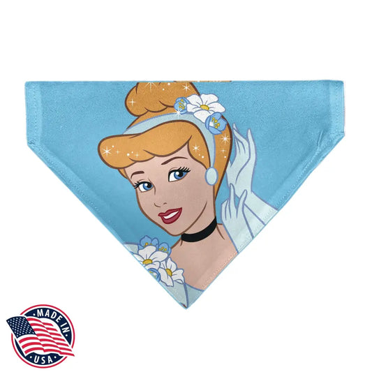 Pet Bandana - Cinderella Face Pose Close-Up Blues - Pet Bandanas