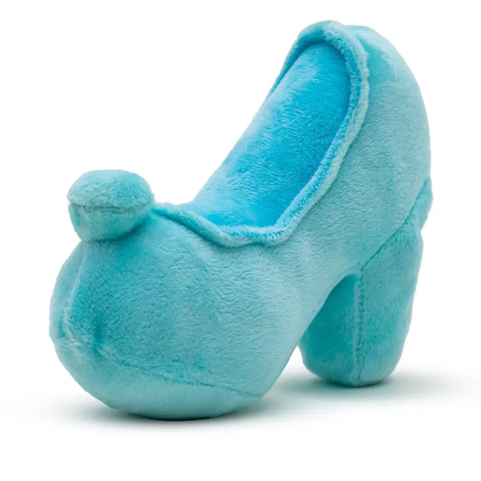 Dog Toy Squeaker Plush - Cinderella Slipper Replica Light Blue Dog Toy Squeaky Plush
